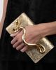 Alexis Bittar Women's 14K-Gold-Plated Serpent Handle & Leather Clutch - 2