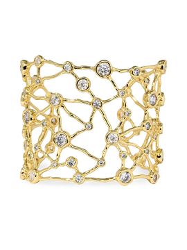 Alexis Bittar Women's Asterales 14K-Gold-Plated & Cubic Zirconia Celestial Wide Cuff