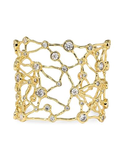 Alexis Bittar Women's Asterales 14K-Gold-Plated & Cubic Zirconia Celestial Wide Cuff
