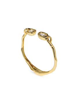 Alexis Bittar Women's Asterales 14K-Gold-Plated & Cubic Zirconia Hinged Cuff