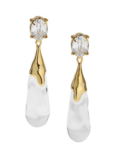 Alexis Bittar Women's Bonbon 14K-Gold-Plated, Lucite & Crystal Drop Earrings