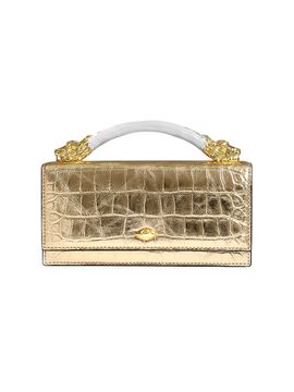 Alexis Bittar Women's Lioness Croc-Embossed Leather Top Handle Bag