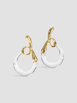 Alexis Bittar Women's Liquid Lucite 14K-Gold-Plated Twisted Drop Earrings