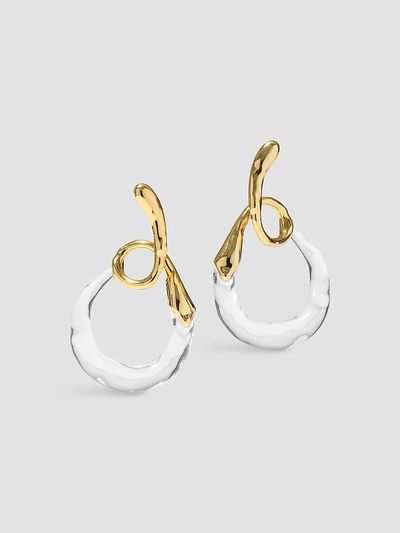 Alexis Bittar Women's Liquid Lucite 14K-Gold-Plated Twisted Drop Earrings