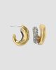 Alexis Bittar Women's Solanales 14K-Gold-Plated, Rhodium-Plated & Crystal Double Hoop Earrings - 3