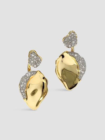 Alexis Bittar Women's Solanales 14K-Gold-Plated, Rhodium-Plated & Crystal Petal Drop Earrings