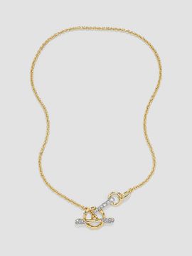 Alexis Bittar Women's Solanales 14K-Gold-Plated, Rhodium-Plated & Crystal Toggle Bar Necklace