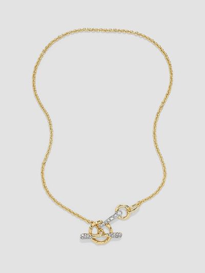 Alexis Bittar Women's Solanales 14K-Gold-Plated, Rhodium-Plated & Crystal Toggle Bar Necklace