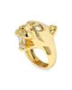 Alexis Bittar Women's Two-Tone & Glass Crystal Panther Head Ring - 6