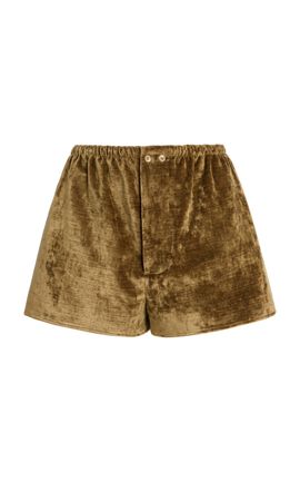 Alfie Alfie Boxer Crushed Velour Shorts