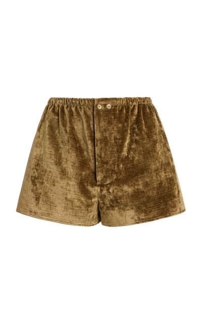 Alfie Alfie Boxer Crushed Velour Shorts