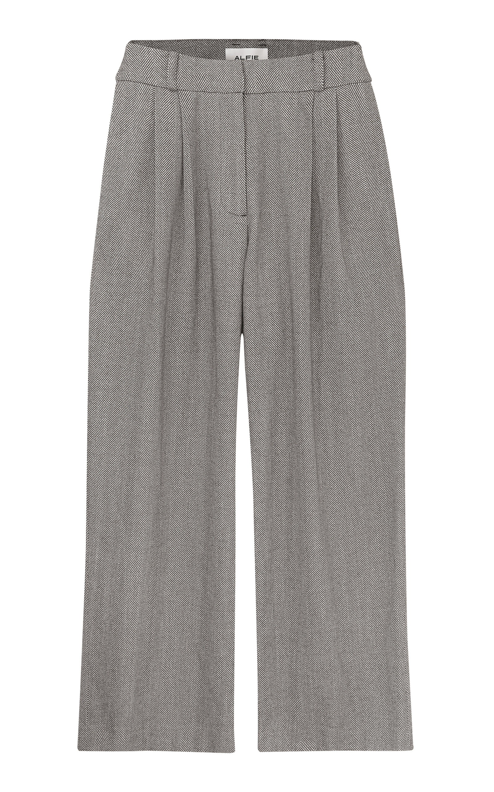 Alfie Alfie Tailored Chevron Cotton Pants