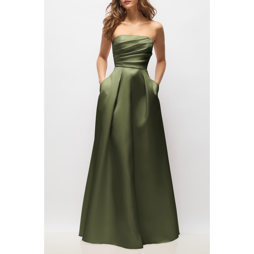 Alfred Sung Alfred Sung Josephine Straplesss Mikado Gown