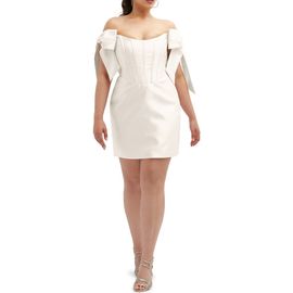 Alfred Sung Alfred Sung Off the Shoulder Corset Minidress