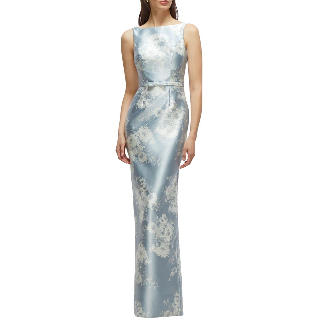 Alfred Sung Alfred Sung Sleeveless Satin Twill Column Gown
