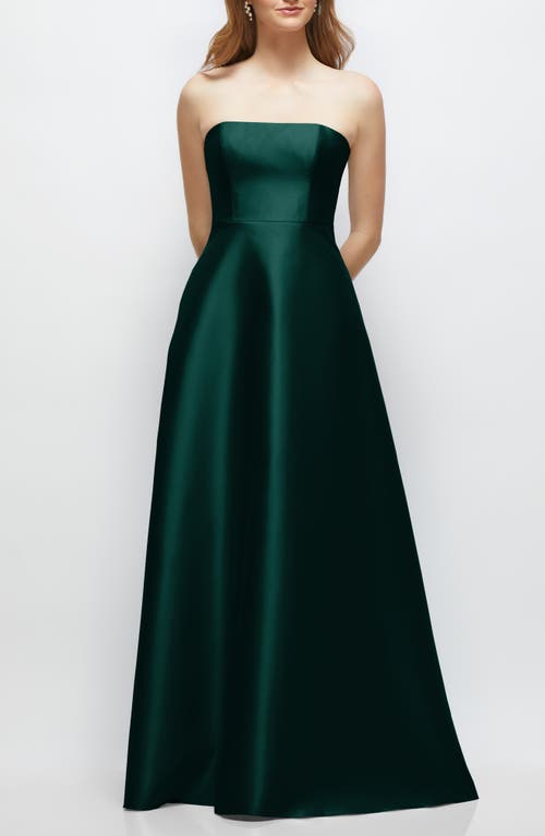 Alfred Sung Alfred Sung Strapless Satin Gown