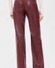 ALICE + OLIVIA ALICE + OLIVIA Alexander Mr Faux Leather Slim Straight Trousers Cognac - 3