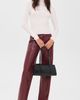 ALICE + OLIVIA ALICE + OLIVIA Alexander Mr Faux Leather Slim Straight Trousers Cognac - 5