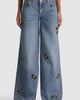 ALICE + OLIVIA Alice + Olivia Amazing Embellished Wide Leg Jeans - 1