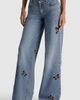 ALICE + OLIVIA Alice + Olivia Amazing Embellished Wide Leg Jeans - 3