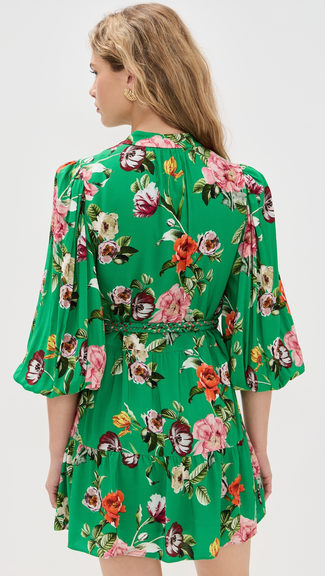 antonette long sleeve button front mini dress ANTONETTE MINI DRESS in MAGIC GARDEN GRADIENT