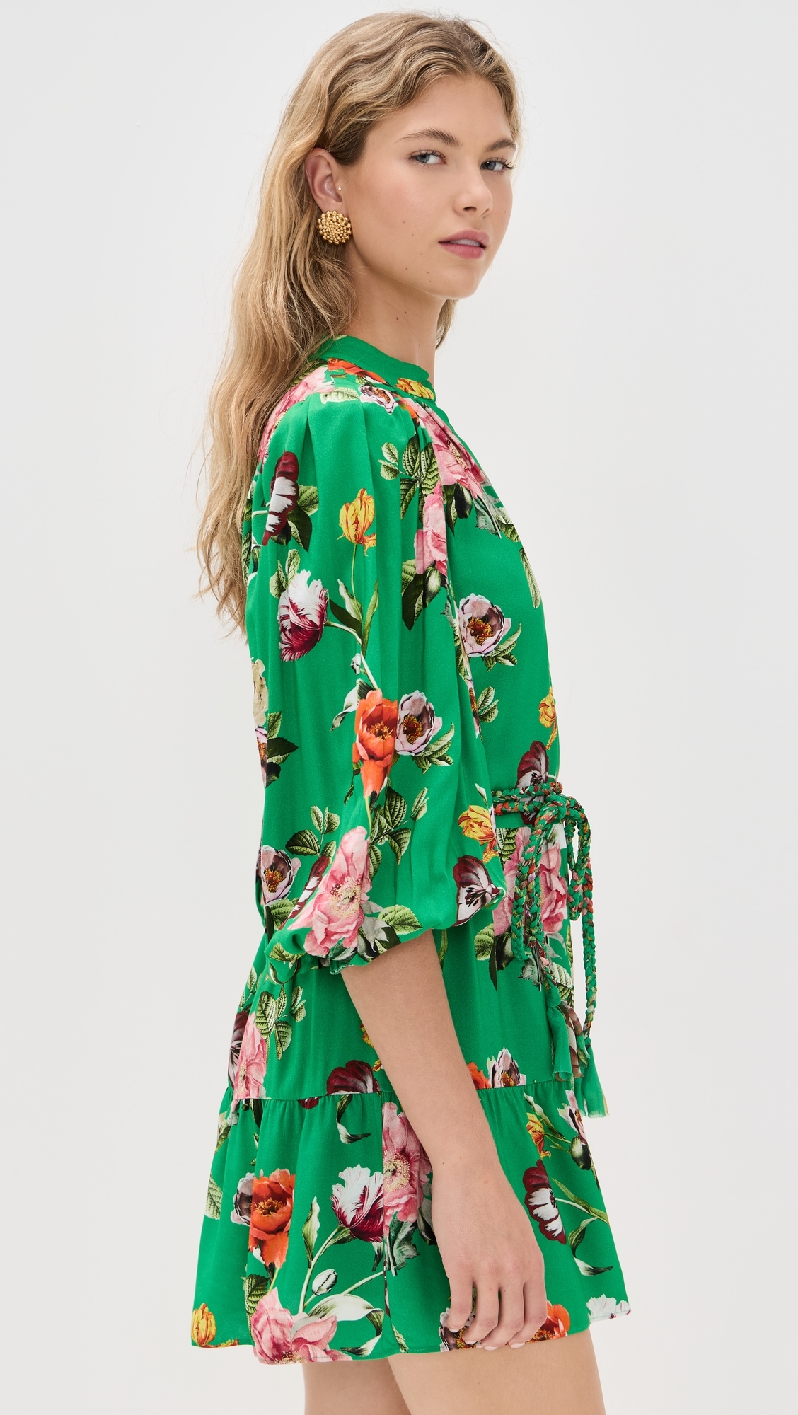 antonette long sleeve button front mini dress ALICE + OLIVIA Antonette Long Sleeve Button Front Mini Dress