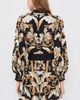 ALICE + OLIVIA ALICE + OLIVIA Antonette Tiered Mini Shirtdress Noir Elegance Off White - 3