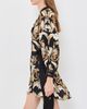 ALICE + OLIVIA ALICE + OLIVIA Antonette Tiered Mini Shirtdress Noir Elegance Off White - 4
