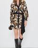 ALICE + OLIVIA ALICE + OLIVIA Antonette Tiered Mini Shirtdress Noir Elegance Off White - 5