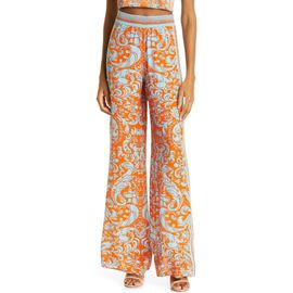 Alice + Olivia Alice + Olivia Athena Tapestry Print Wide Leg Pants