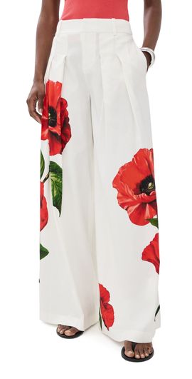ALICE + OLIVIA ALICE + OLIVIA Blaire Pleated Pants SUMMER POPPY