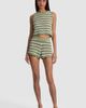 ALICE + OLIVIA ALICE + OLIVIA Bobbi Stripe Crochet Cotton Shorts - 2