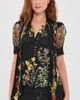 ALICE + OLIVIA ALICE + OLIVIA Brentley Tie Blouse DESERT SPRIGS BLACK - 2