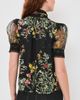 ALICE + OLIVIA ALICE + OLIVIA Brentley Tie Blouse DESERT SPRIGS BLACK - 3