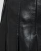 alice + olivia alice + olivia Carter Vegan Leather Stretch Pleated Skirt Black - 6