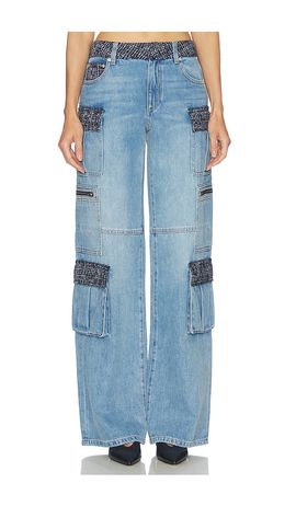 Alice + Olivia Alice + Olivia Cay Baggy Denim Cargo
