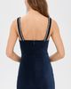 ALICE + OLIVIA ALICE + OLIVIA Charlotte Scoop Neck Fitted Velvet Mini Dress Midnight Blue - 3