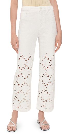 ALICE + OLIVIA ALICE + OLIVIA Chic Ankle Length Jeans Off White