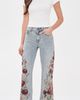 ALICE + OLIVIA ALICE + OLIVIA Chic Floral Jeans Rockstar Blue/Floral Radiance - 5