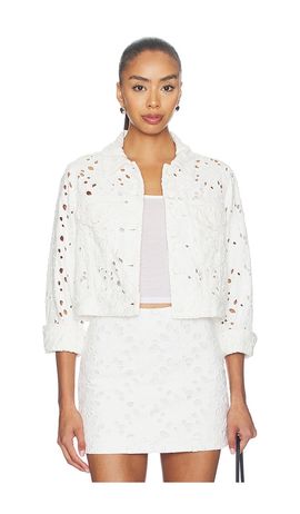 Alice + Olivia Alice + Olivia Chloe Boxy Cropped Jacket