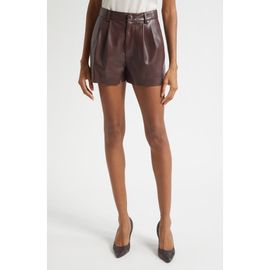ALICE + OLIVIA ALICE + OLIVIA Conry High Waist Faux Leather Shorts
