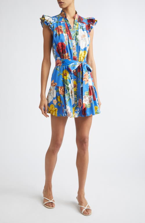 Alice + Olivia Alice + Olivia Cora Flora Stretch Cotton Minidress