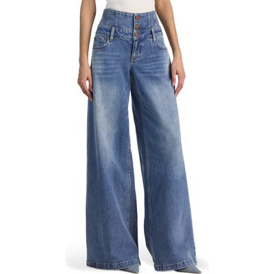 ALICE + OLIVIA ALICE + OLIVIA Corset Waist Wide Leg Jeans