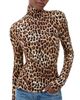 ALICE + OLIVIA ALICE + OLIVIA Delaina Turtleneck Top Spotted Leopard - 1