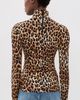 ALICE + OLIVIA ALICE + OLIVIA Delaina Turtleneck Top Spotted Leopard - 3