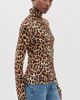 ALICE + OLIVIA ALICE + OLIVIA Delaina Turtleneck Top Spotted Leopard - 4
