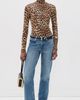 ALICE + OLIVIA ALICE + OLIVIA Delaina Turtleneck Top Spotted Leopard - 5