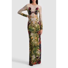 ALICE + OLIVIA ALICE + OLIVIA Delora Floral Long Sleeve Maxi Dress