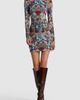 ALICE + OLIVIA ALICE + OLIVIA Delora Mock Neck Minidress - 1