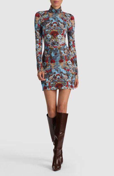 ALICE + OLIVIA ALICE + OLIVIA Delora Mock Neck Minidress